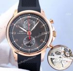 Swiss IWC Portuguese Yacht Club Chronograph IW390505 Watch Rose Gold Gray Dial 45mm